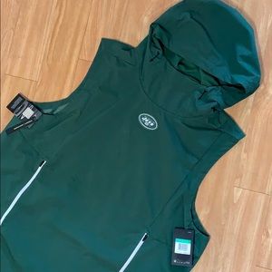 Nike NFL On Field Jets Hooded Vest XXL Green NWT